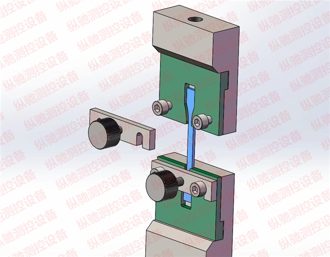 锁紧式哑铃型试样拉伸试验夹具-定做超强合金卡扣式拉伸夹具(图文)